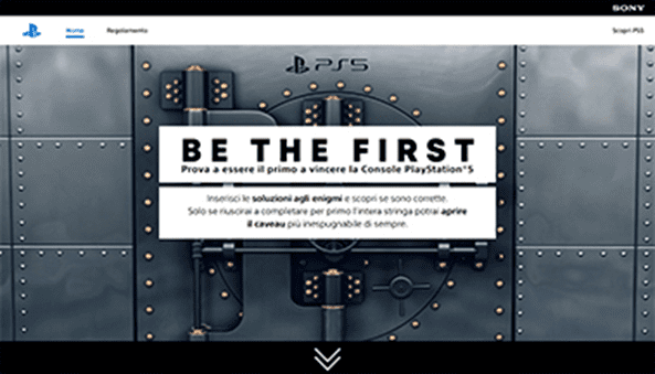 CONCORSO PLAYSTATION BE THE FIRST 
