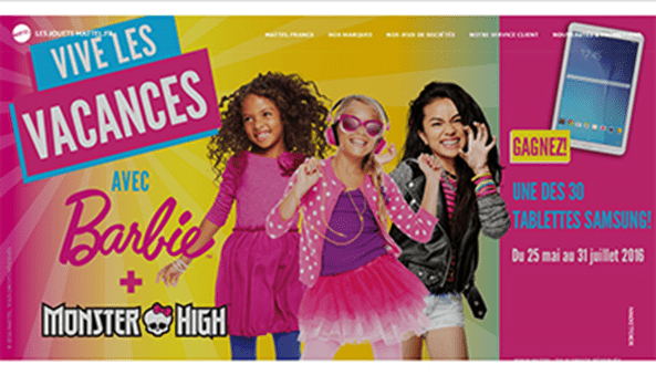 Concorso internazionale VIVE LES VACANCES Mattel Barbie e Monster High