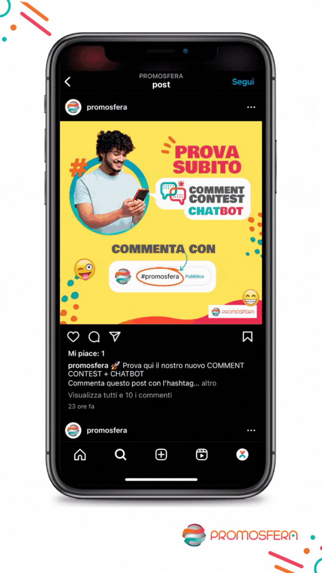 Come funziona Comment Contest Chatbot per i tuoi giveaway Instagram