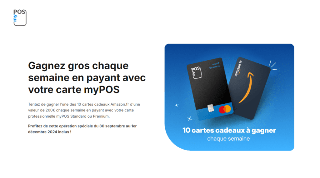 Concorso MyPos Francia - PAGA CON LA TUA CARTA MYPOS E VINCI UNA GIFT CARD