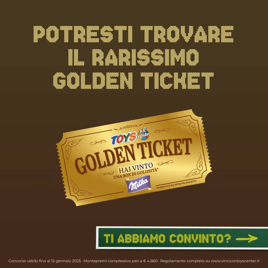 Concorso Natale Toys Center 2024 golden ticket