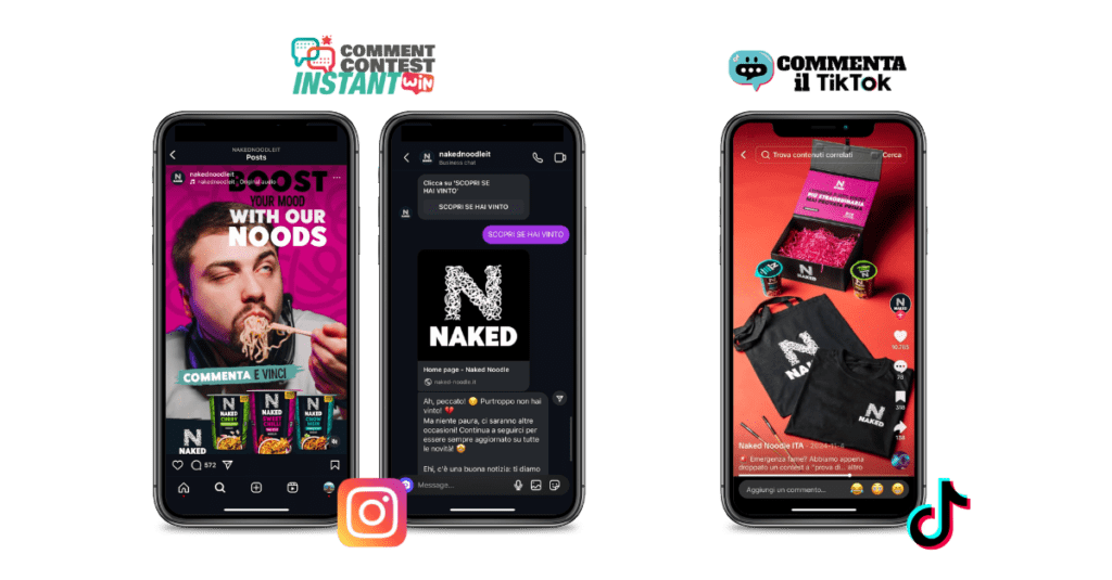 Naked noodle contest instagram e tiktok